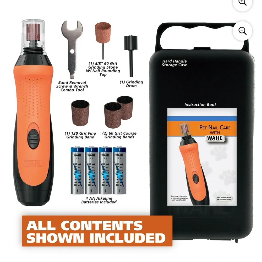 Wahl Grind & Smooth 2-Speed Nail Grinder - Orange and Black